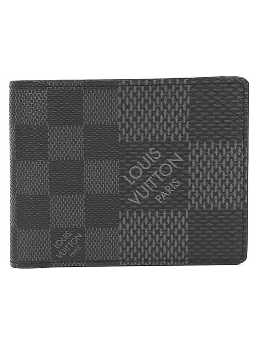 Louis Vuitton Damier Graphite Black Portefeuille Multiple Bi fold Wallet